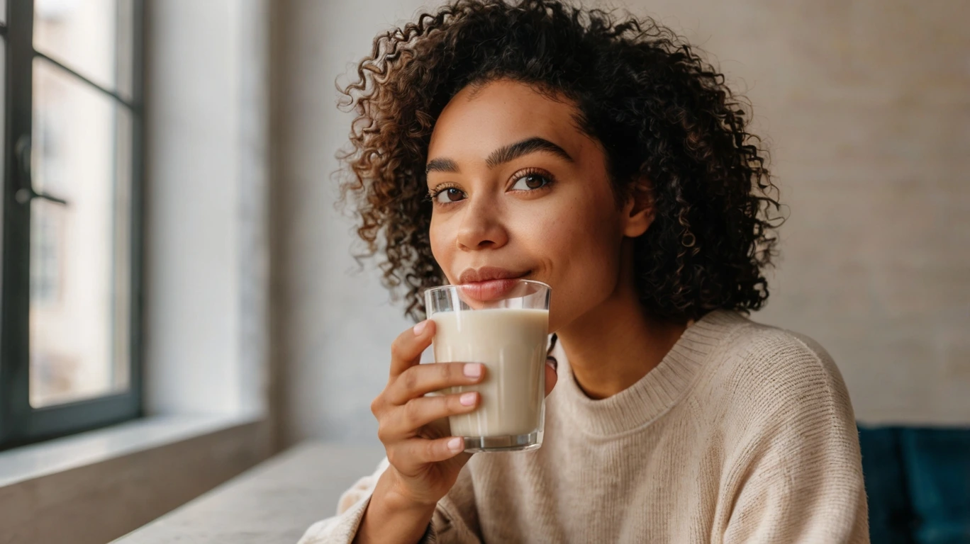 mleko owsiane kobieta